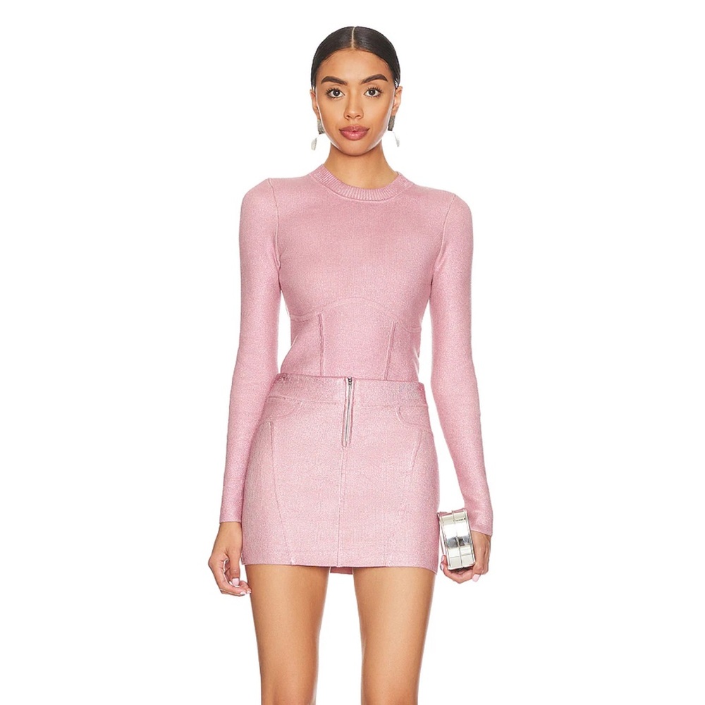 NEW WITH TAGS Talya Metallic Coated Low Rise Mini in Pink
NBD